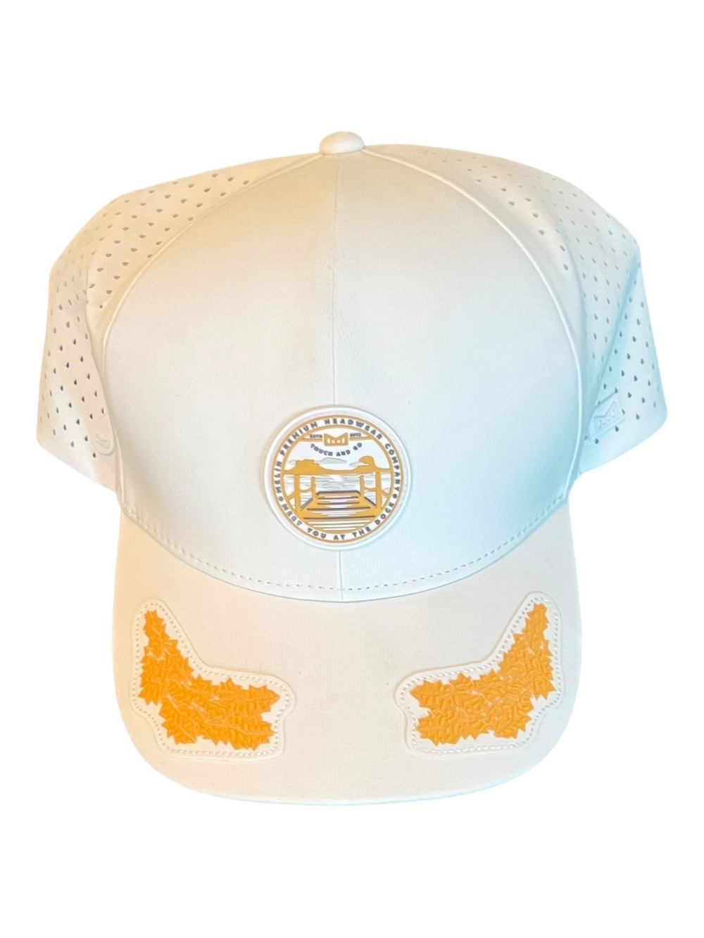 NWT Melin Hydro Captains Snapback Hat White Gold Limited Edition
